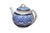 Victorian 1880 Antique Old Worcester Porcelain Queens Royal Lily Blue & White Teapot 7" For Sale - Image 3 of 18