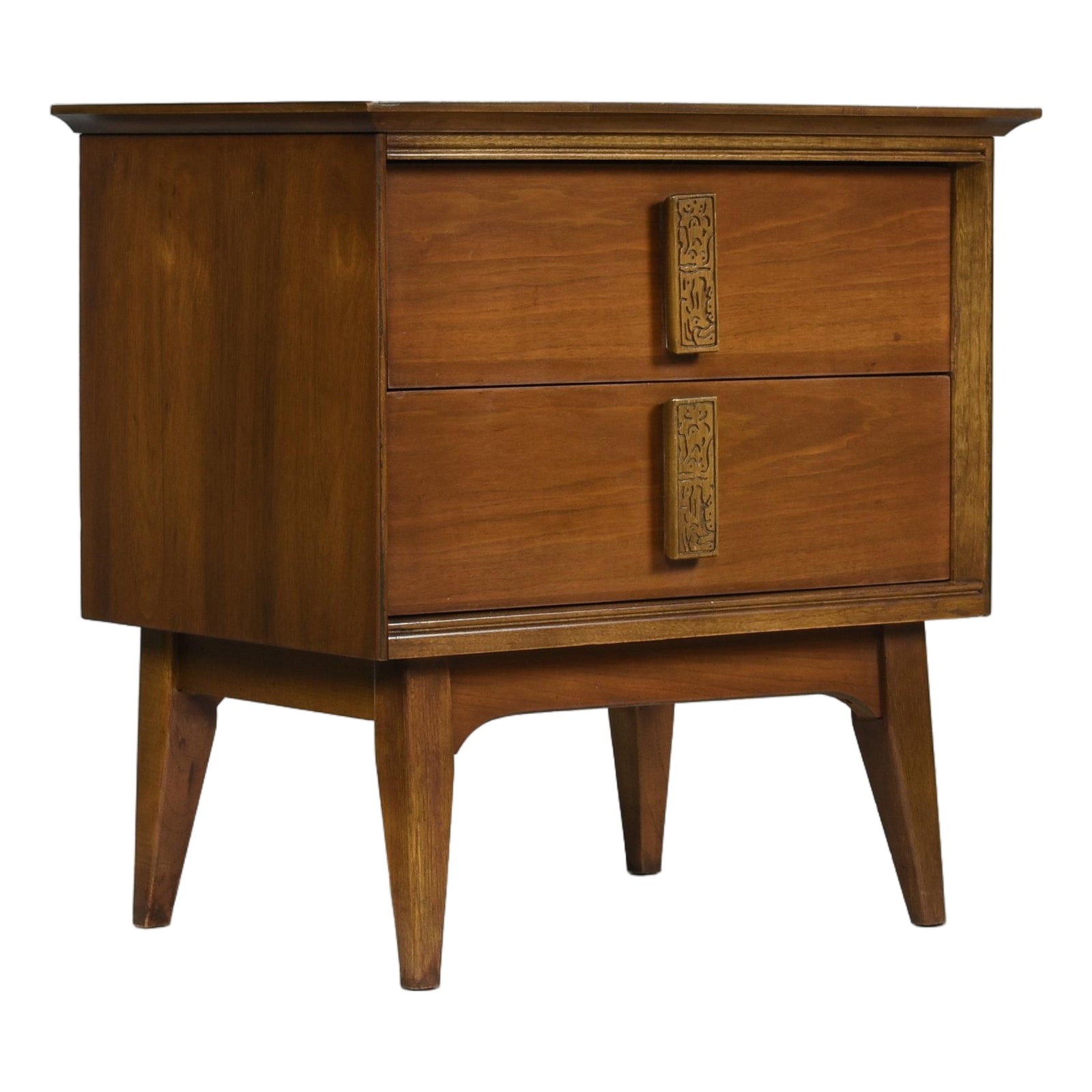 Bassett Aztec Nightstand in Mayan Walnut Finish | Chairish