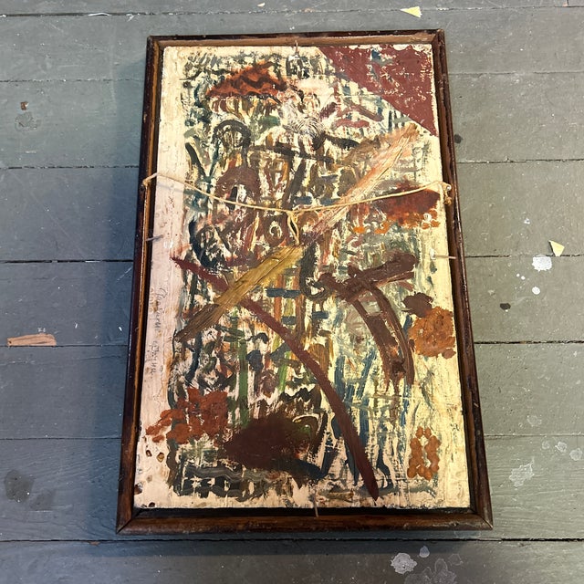 1950’s Original Impressionist Tall Tree & Cityscape Painting For Sale In Philadelphia - Image 6 of 6