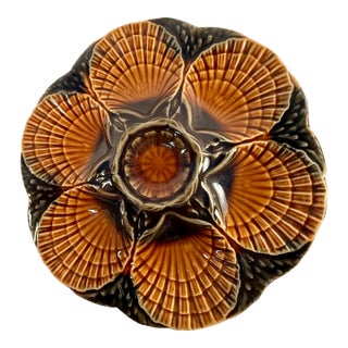 Vintage French, Sarreguemines Oyster Plate For Sale