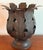 Bronze Vintage Hollywood Regency Style Metal Leaf Cachepot Planter/Pillar Candle Holder For Sale - Image 8 of 10