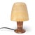 A charming and well executed vintage mushroom accent lamp in carved stone. The tapered base showcases a rich, variegated...