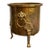 Antique Imperial Russian Tula Hammered Brass Jardinière With Lion Masks, C. 1900 For Sale