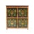 Orange Chinese Tibetan Treasure Color Flower Graphic Storage Cabinet For Sale - Image 8 of 8