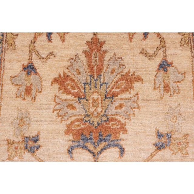 Shabby Chic Shabby Chic Ziegler Tan/Rust Wool Runner Rug- 1'11'' X 5'3'' For Sale - Image 3 of 10