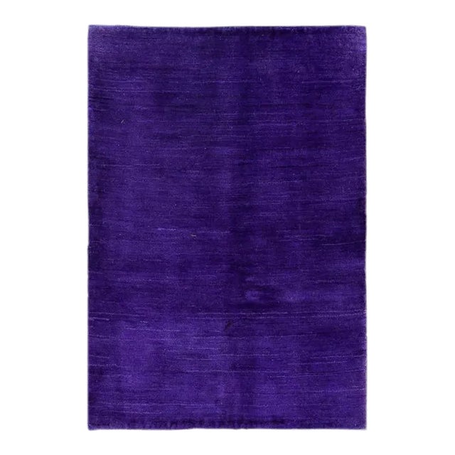 Fine Hand Knotted Overdyed Persian Gabbeh Rug For Sale