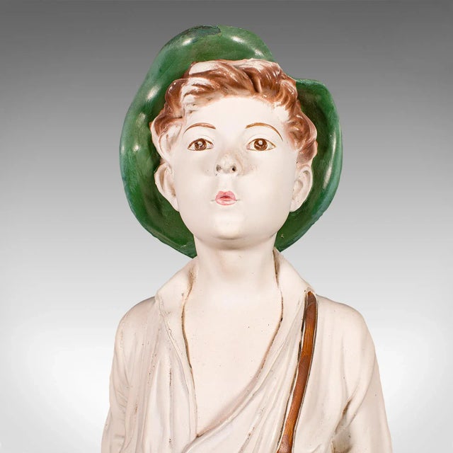 Sculpture Materials 1930's Vintage Whistling Boy Figure For Sale - Image 7 of 10