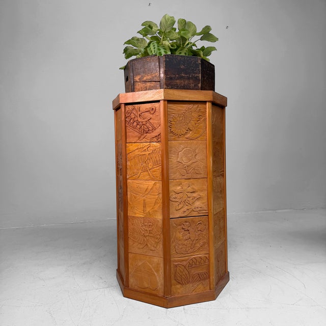 Japanese Wooden Plant Stand, 1990s For Sale - Image 9 of 14