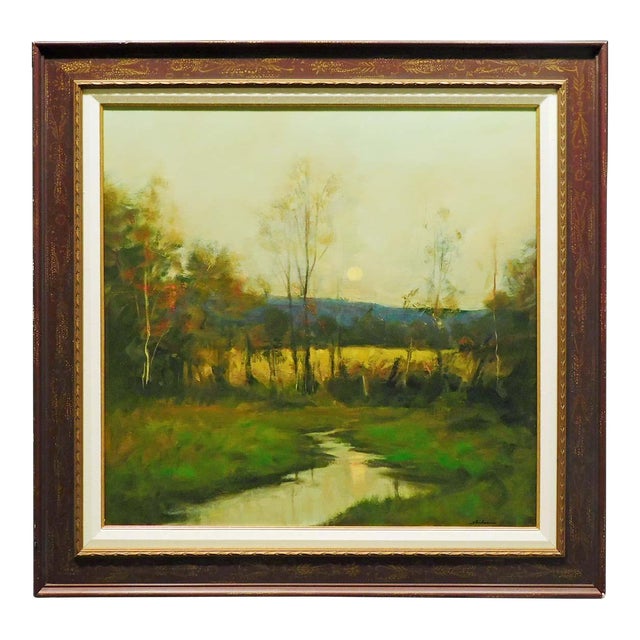 Dennis Sheehan "Fall Twilight" #1858 Oil on Canvas Hand Signed Landscape For Sale