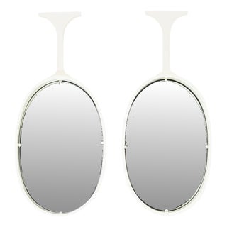 Italian Wooden Mirrors, 1970s, Set of 2 For Sale