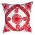 Late 20th Century Moroccan Red Silk Embroidered Pillow For Sale