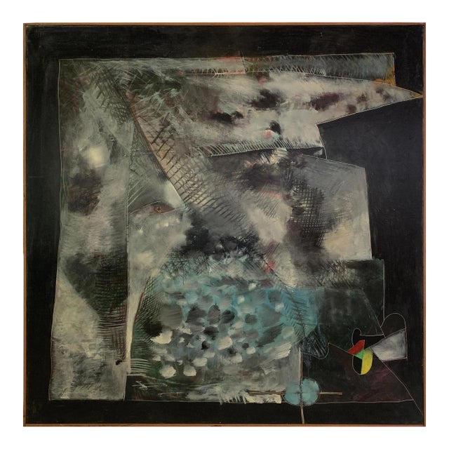 1991 Abstract Oil Painting on Canvas "Strong Emotions, Ii" Renowned Illustrator Bill Shields For Sale