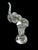 Glass Late 20th Century Clear Art Glass Elephant Sculpture With Raised Trunk Attributed to Murano For Sale - Image 7 of 13