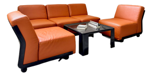 Vintage Modular Amanta Chairs by Mario Bellini for B&B Italia, 1960s, Set of 5