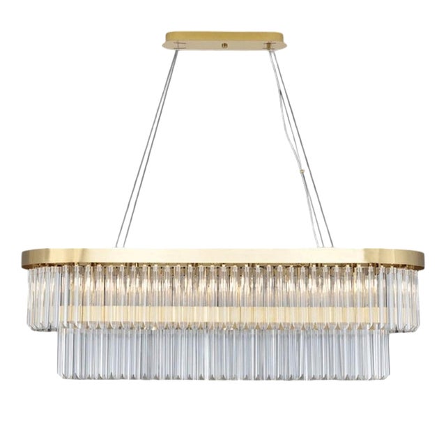 Collection Venere Chandelier in Metal and Crystal by Jago For Sale
