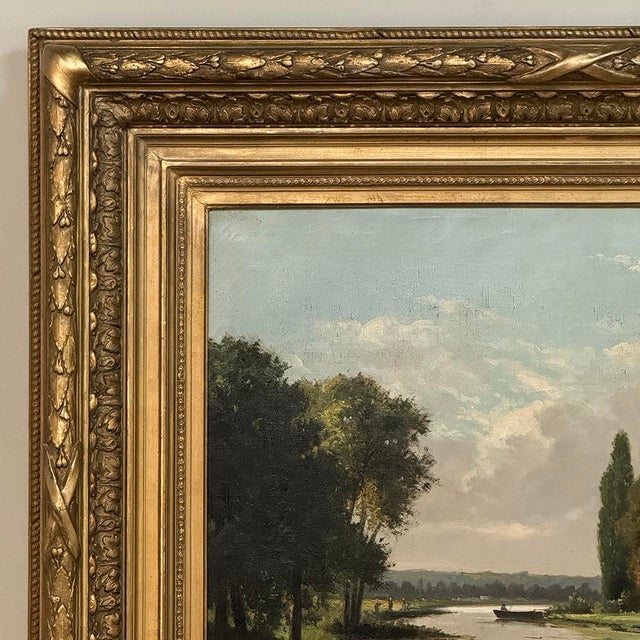 Pair of Framed Oil Paintings on Canvas by Henri Mosny Dated 1883 For Sale - Image 14 of 18