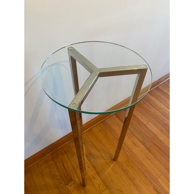 Modern Curtis Norton Round Accent Table For Sale - Image 3 of 3