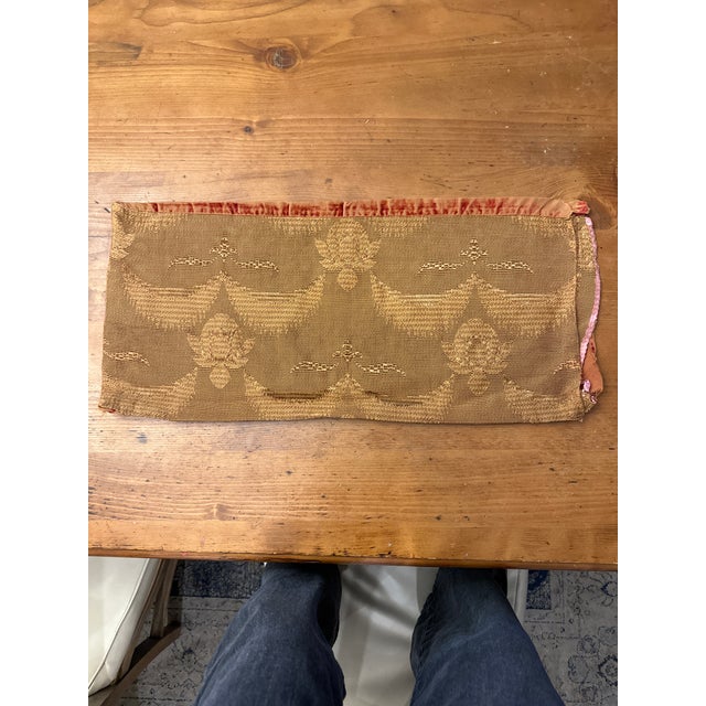 Very worn silk velvet embroidered pillow from Italy. (it was purchased with textiles from Italy.) I used this pillow for...