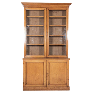 Vintage English Cupboard in Glazed Oak