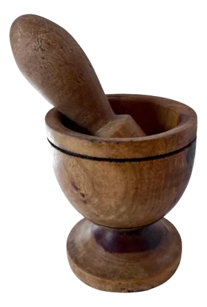 Hand Crafted Wooden Mortar and Pestle