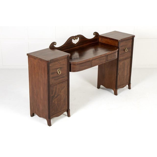 Brown Small 19th Century English Regency Mahogany Sideboard For Sale - Image 8 of 11
