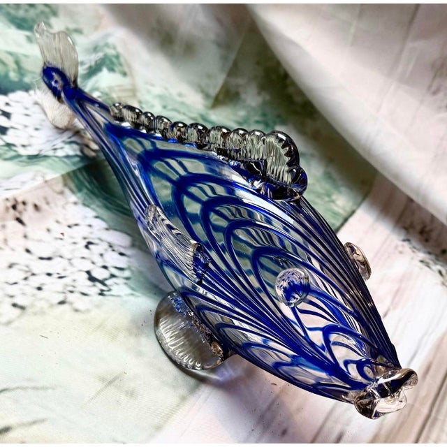 Handmade Murano Glass Fish Figurine, Italy, 1970s For Sale - Image 6 of 8