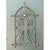 White Vintage Architectural Element Metal Cross Window Grate For Sale - Image 8 of 12