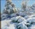 Impressionist Original Bill Anton "Heavy Snows" Oil on Board 2012 Signed Front and Back For Sale - Image 3 of 9