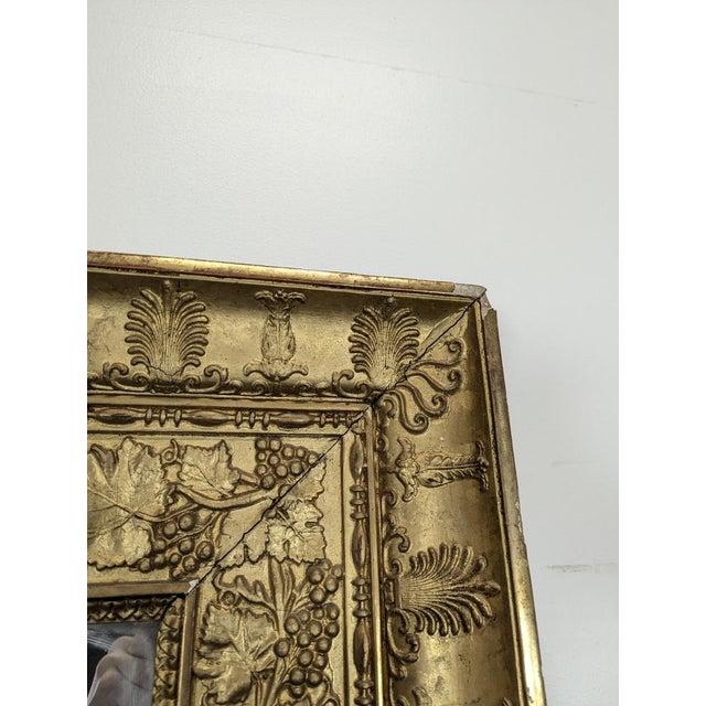 Gold Restoration Mirror with Wine-Themed Decoration For Sale - Image 8 of 10