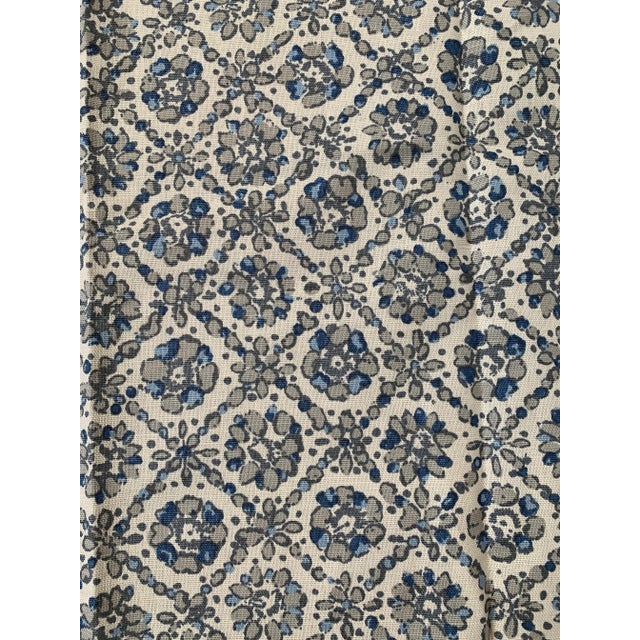 Victoria Hagan "Jackson" Cotton/Linen Print Fabric For Sale