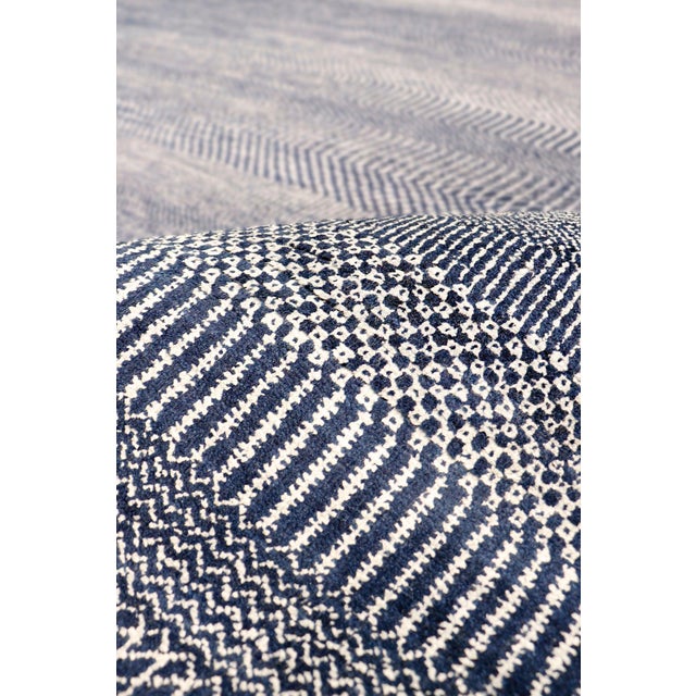 Pasargad Home Transitional Navy Area Rug, 10' 0'' X 13' 9'' For Sale - Image 4 of 6