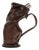 Mid-Century Liqueur Bottle in Brown Leather and Glass, Italy, 1960s For Sale