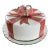 Late 20th Century Covered Cake Plate With 3-Dimensional Red Ribbon and Bow For Sale