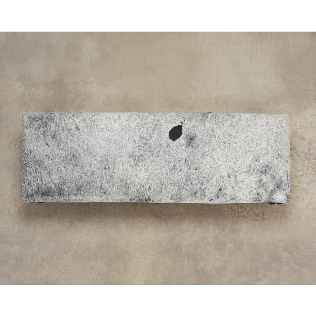 Early 21st Century Ralph Lauren "Os De Mouton" Leather Cowhide Upholstered Bench For Sale - Image 5 of 18