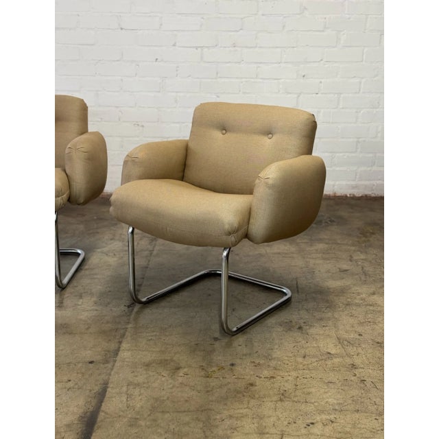 1980s 1980s Cantilevered Loungers Attributed to Harvey Probber - Pair For Sale - Image 5 of 12