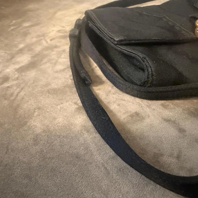 1980s Vintage Black Satin Evening Jewel Bag by Yves Saint Laurent For Sale - Image 13 of 14