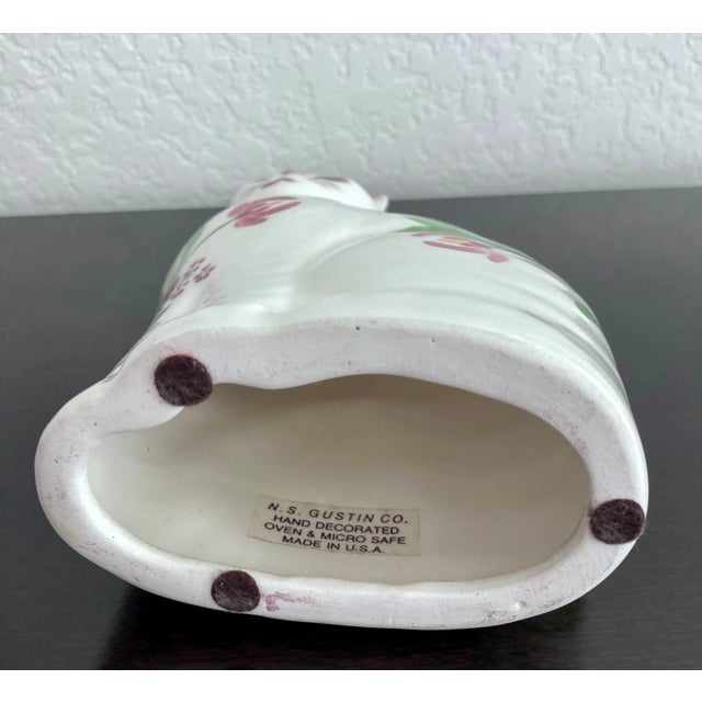 Whimsical Late 20th-Century Highly Glazed Earthenware Kitty by n.s. Gustin For Sale - Image 11 of 13