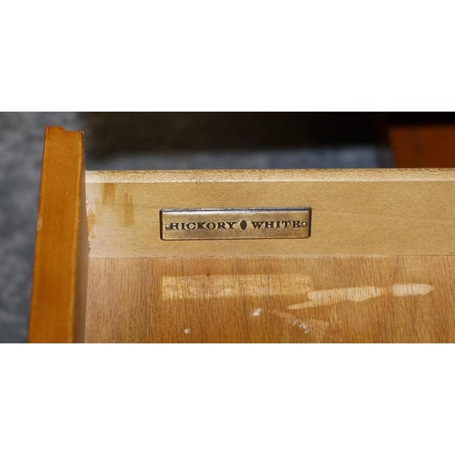 Biedermeier Style White Genesis Nightstands from American Hickory, Set of 2 For Sale - Image 6 of 18