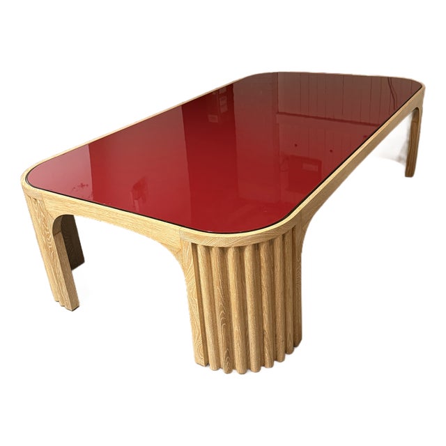 Large Roma Coffee Table Red, Attributed to the Lacquer Company For Sale