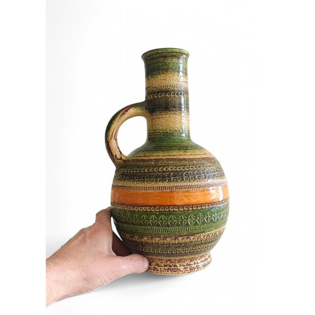Large Italian Italian Ceramic Vase/Pitcher by Aldo Londi for Bitossi, 1960s For Sale - Image 10 of 15