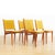 Stunning set of four dining chairs designed made in Denmark circa 1960's. The chairs feature beautiful solid teak frames,...