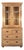Antique English Pine Two-Piece Hutch With Glass Doors and Drawers For Sale