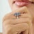 Vintage Style 2.28 Ct Natural Sapphire Floral Cluster Ring, Size 8 For Sale - Image 6 of 13