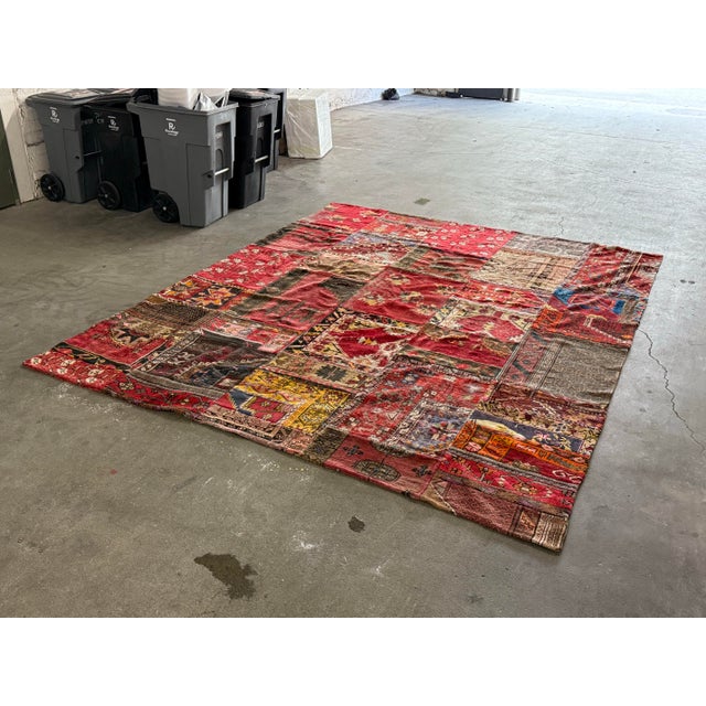Turkish 9ft 8in X 12ft Turkish Patchwork Area Rug For Sale - Image 3 of 15