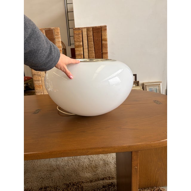 Black and White Ceiling Lamp by Achille Castiglioni for Flos, 1970s, in Very Good conditions. Designed 1970 to 1979 This...