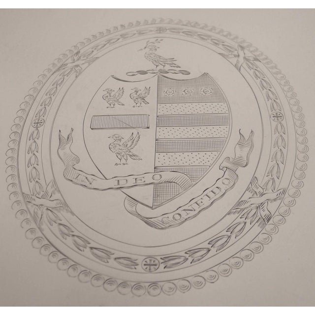 Neoclassical Large George III Sterling Silver Salver by John Carter, circa 1776 For Sale - Image 3 of 9