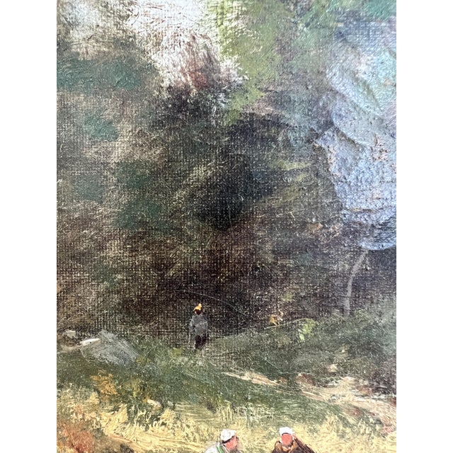 C. Lianz, Lavandières à la rivière, Oil on Canvas, Framed For Sale - Image 9 of 13