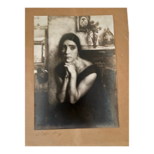 Julio Romero De Torres Signed Photograph of Beloved Model María Teresa López.
