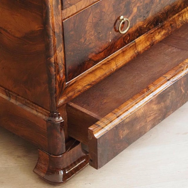 Louis-Philippe Walnut Chest of Drawers with Marble Top, 1850s For Sale - Image 15 of 18