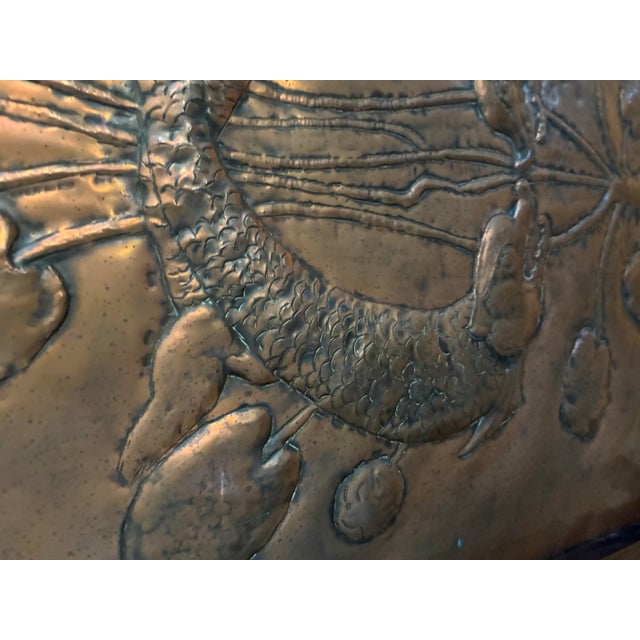 Art Nouveau/ Arts and Crafts Movement Copper Fireplace Screen For Sale In San Francisco - Image 6 of 8